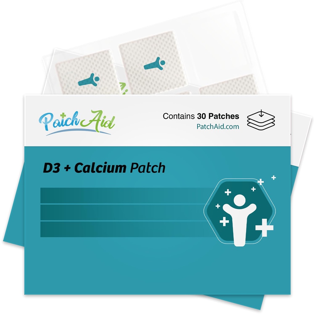 PatchAid D3/Calcium Topical Patch 30-dnevna dobava (paket z 2)