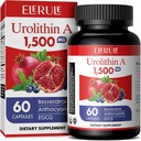 Urolitin A dodatek 1000 mg Plus Trans-resveratrol, Antocianini, zeleni čaj, spodbujanje zdravega staranja,Podpora celično in energijo za moške in ženske, 60 kapsul