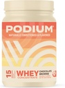 Podium Nutrition Whey Protein Powder, Chocolate Brownie, 22g Beljakovine na serviranje z digestivnimi encimi, izolat in koncentrat sirotkinih beljakovin, brez glutena, brez ogljikovih hidratov, brez sladkorja in soje, 15 Strežnikov