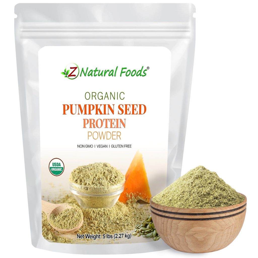 Z Natural Foods Organic Bunny Seme Protein Powder - Nutrient-Dens Fiber dodatek, Vegan Buffy Protein Powder for Hair Skin Nails Muscle Health - Idealno za smoothies Shake Peking Recepti, 5 lbs