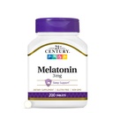21. stoletje Melatonin 3mg Nežne jakost tablete, 200 Štetje, Pomoč za spanje za odrasle, spodbuja sprostitev in mirno spanje, nenavadno oblikovanje, Gluten-free, Ne-GMO