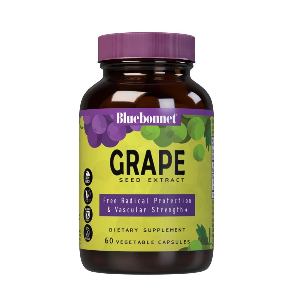BlueBonnet Super sadno grozdje ekstrakt dodatek, 60 Count, bela (743715008403)