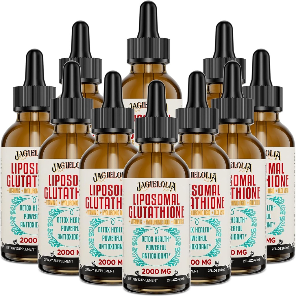 Liposomski glutation Liquid 2000MG – Antioksidant Detox dodatek za ženske in moške, staranje obrambo, funkcije jeter in energije, s hialuronsko kislino + Aloe Vera + vitamin C, Natural & Vegan, 20 FL.OZ
