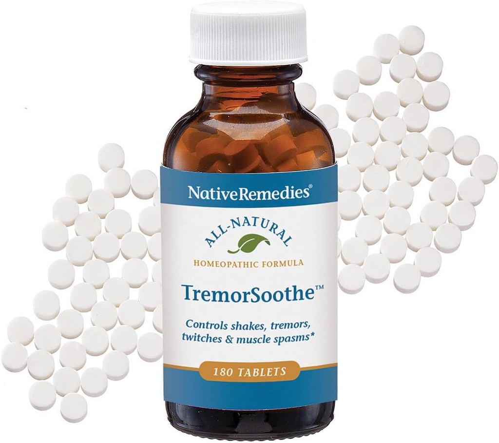 Native Remedies TremorSoothe - Naravna homeopatska Formula za začasno nadzor tresenje, Tremors, mišice spazme in Twitches -180 Tablete
