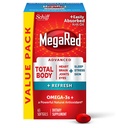 Megardeča omega-3 mešanica celotno telo + Osveži 500mg softgels, (65 Štetje v steklenici), enostavno Absorbirano Krill olje, za podporo vaše srce, sklepov, možganov in oči