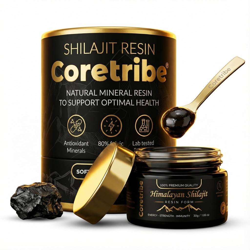Coretribe® Royal's People Choice Pure Himalaaan Organic Shilajit Resin, kompleks za energijo, moč in imuniteto, za moške in ženske z vsebino pravega zlata, 30 Grams