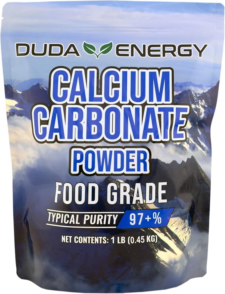 Duda Energy FGcc1f Hrana Stopnja 97+% Kalcijev karbonat iz zemeljskega apnenca, 1 lb.