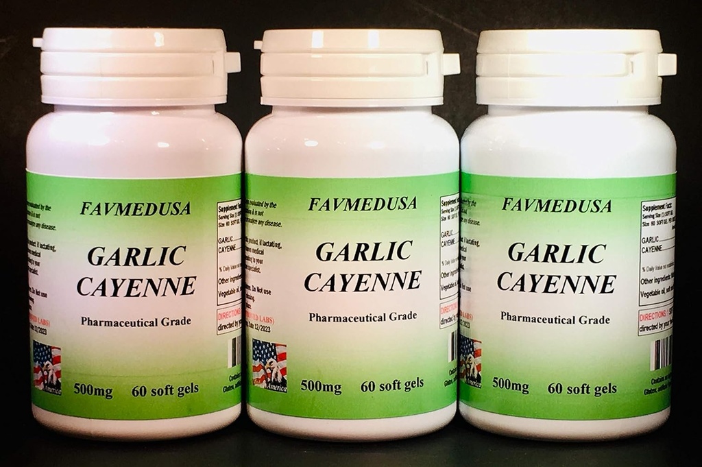Česen Cayenne, Made in USA - 180 (3x60) softgels