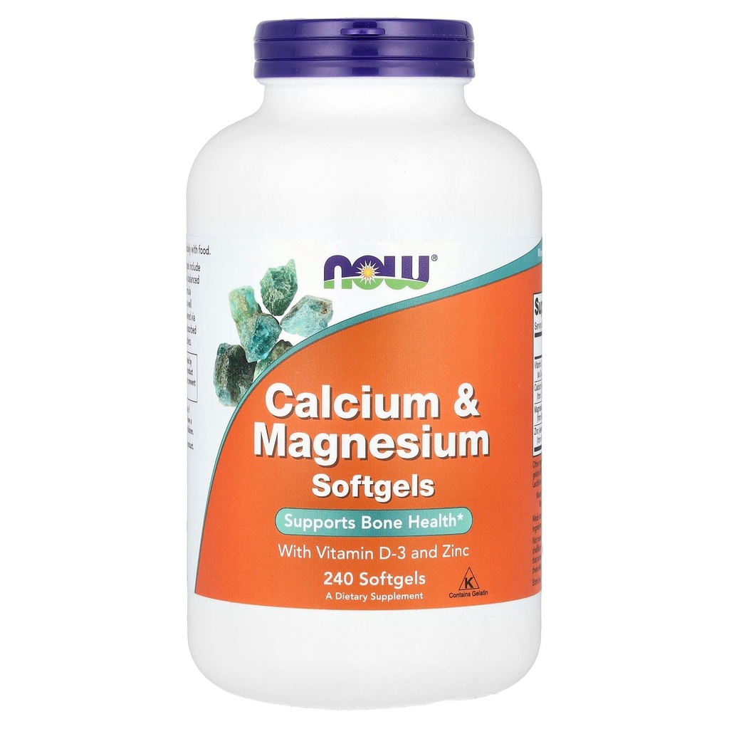 NOW Foods, Calcium & Magnezij + D - 240 softgels
