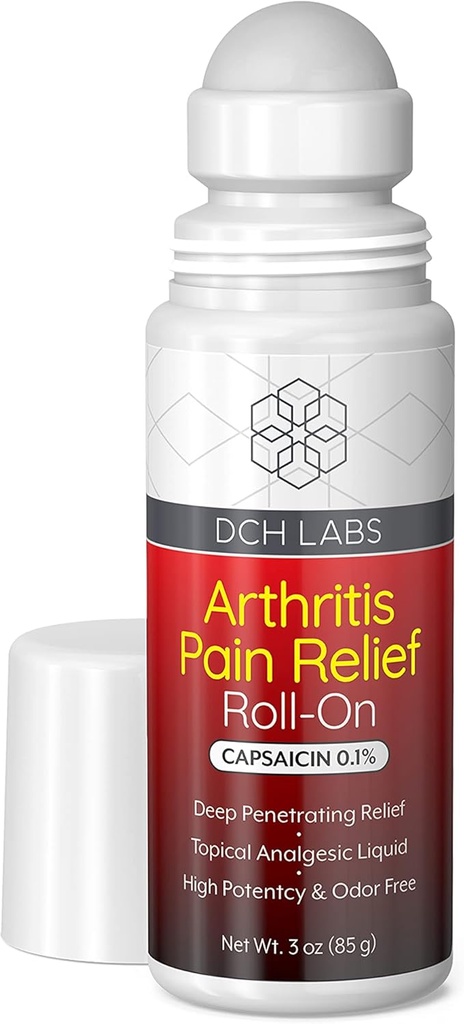 Ogrevanje Artritis bolečine Relief roll-on, Globoko penetracija Capsaicin blokira vaše mišice in skupne bolečine glasniki, za roke, zapestje, noge, kolena in nazaj, 3 Ounces