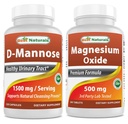 Najboljši naravni D-mannoza 1500 mg & magnezijev oksid 500 mg