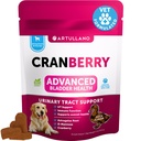 Zdravljenje pasjih UTI - Cranberry Supplement & Bladder Control za pse - Infekcija urinarnega trakta Tablete inkontinence, Bladder Stones - UTI Medicine Treats - 70 Soft Chew za podporo ledvic z ribjega olja