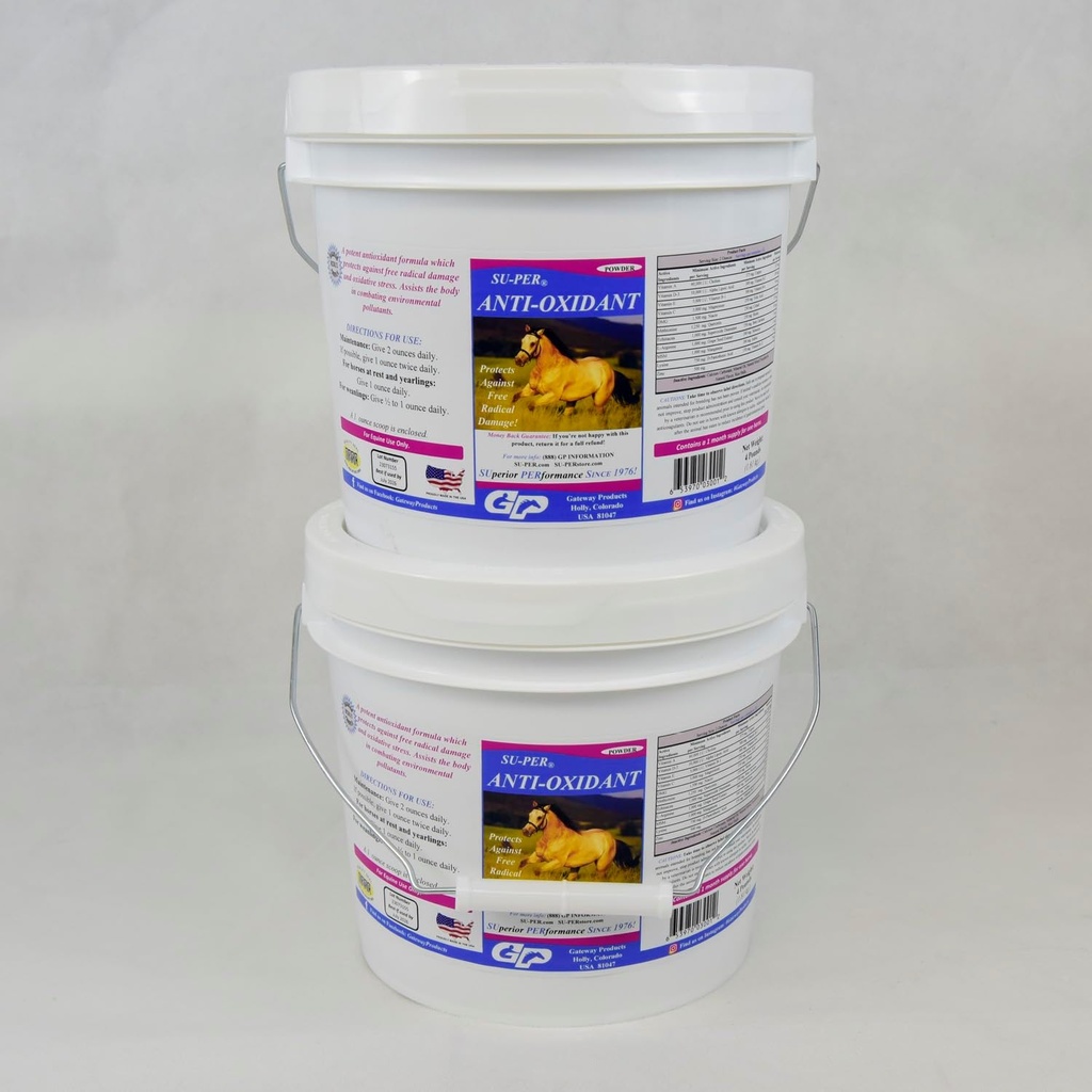 SU-PER Antioksidant dodatek za konje - Equine Selen Vitamins & Essential Antioksidant Podpora - 4 funti, (2 paket)