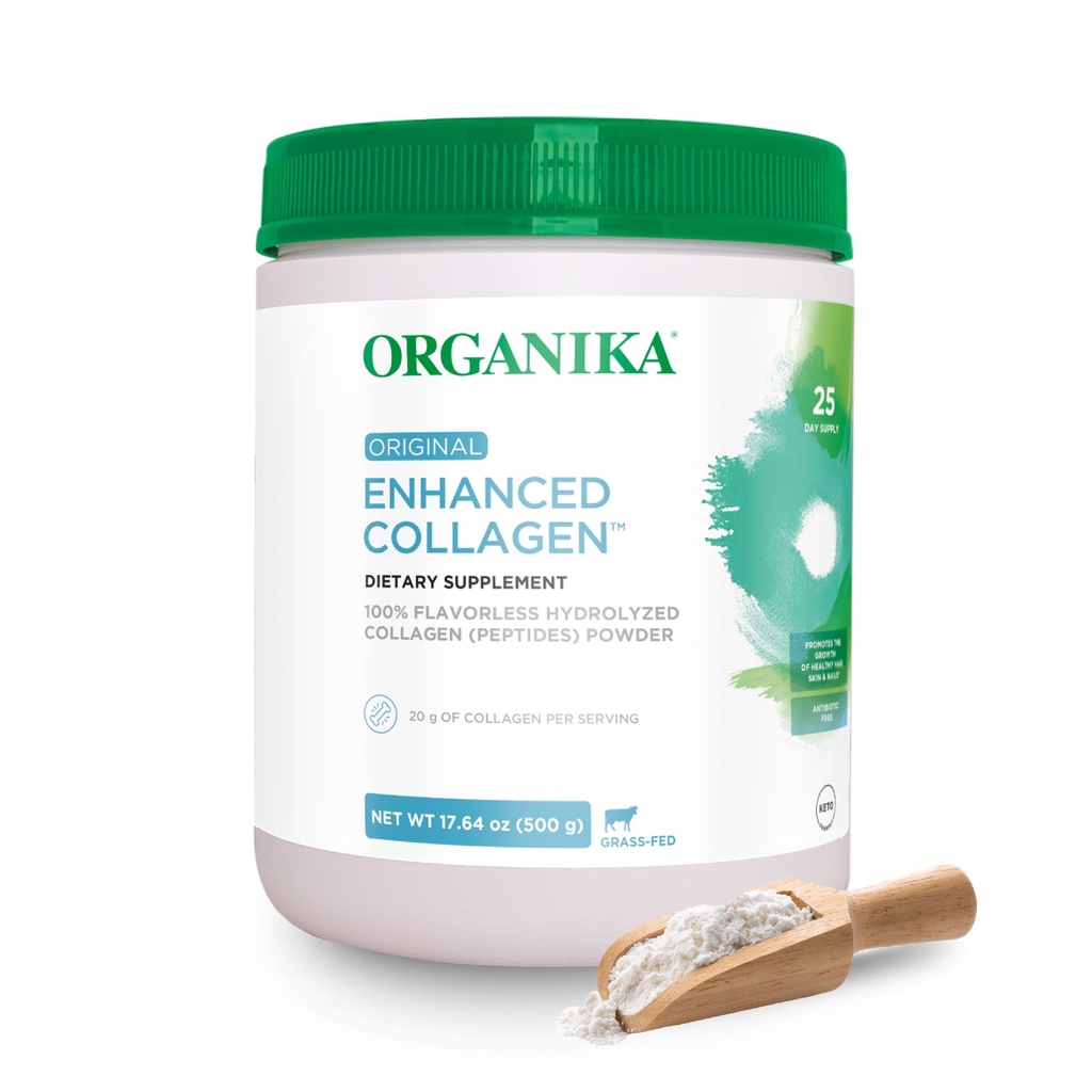 Organika Izboljšane hidrolizirane kolagenske peptide v prahu: enostavna absorpcija nearomatiziran kolagen prašek za kožo, lase, nohte, sklepe, mišice, & Gut - Keto, brez GSO, krma za travo - 25 dni