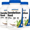 Nutricost Dandelion Root 525mg, 180 Kapsule (3 steklenice) - 1575mg Serviranje, ne-GMO, Gluten prost