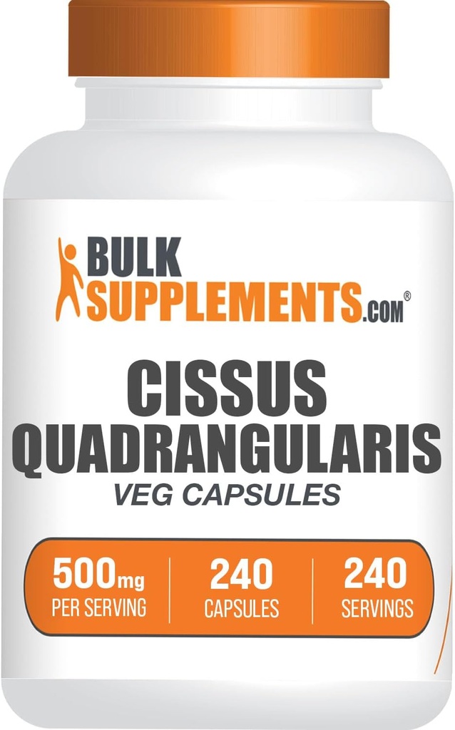 BulkDopplements.com Cissus Quadragularis Extract kapsule - Cissus Quadragularis dodatek - Gluten Free, 1 kapsula na serviranje, 240 Veg kapsule (Pack po 1)