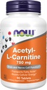 NOW Foods Acetil-L-karnitin 750 mg - 90 tablet