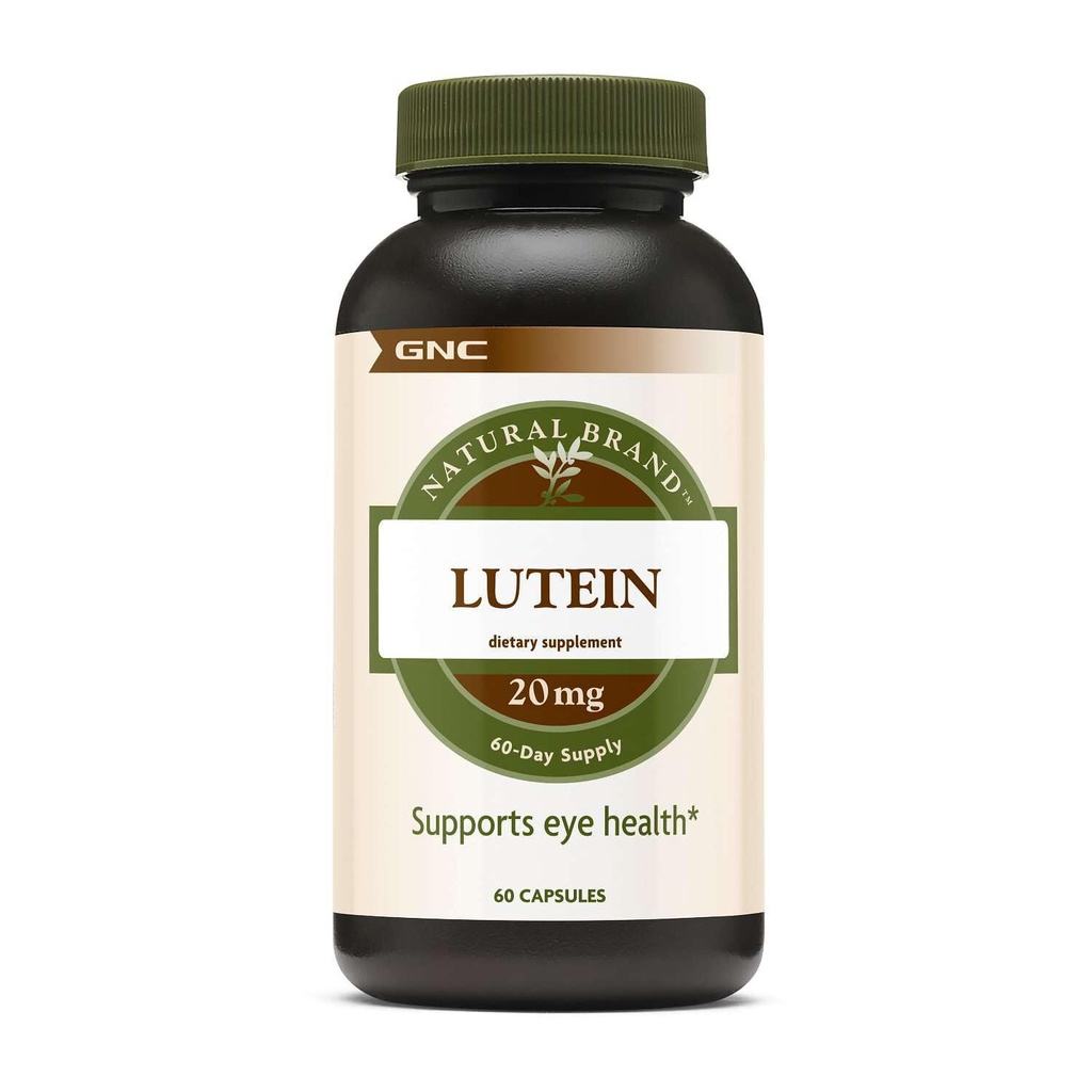GNC naravna znamka Lutein 20mg, podpira zdravje oči, 60 kapsul