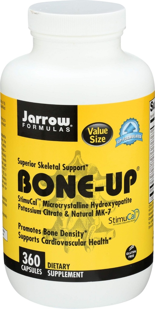 Jarrow Formule BoneUp za gostoto kosti - vitamin D3 in K2, Kalcijeva podpora, 360 Kapsule, Spodbuja skeletna prehrana, do 60 dni dobave