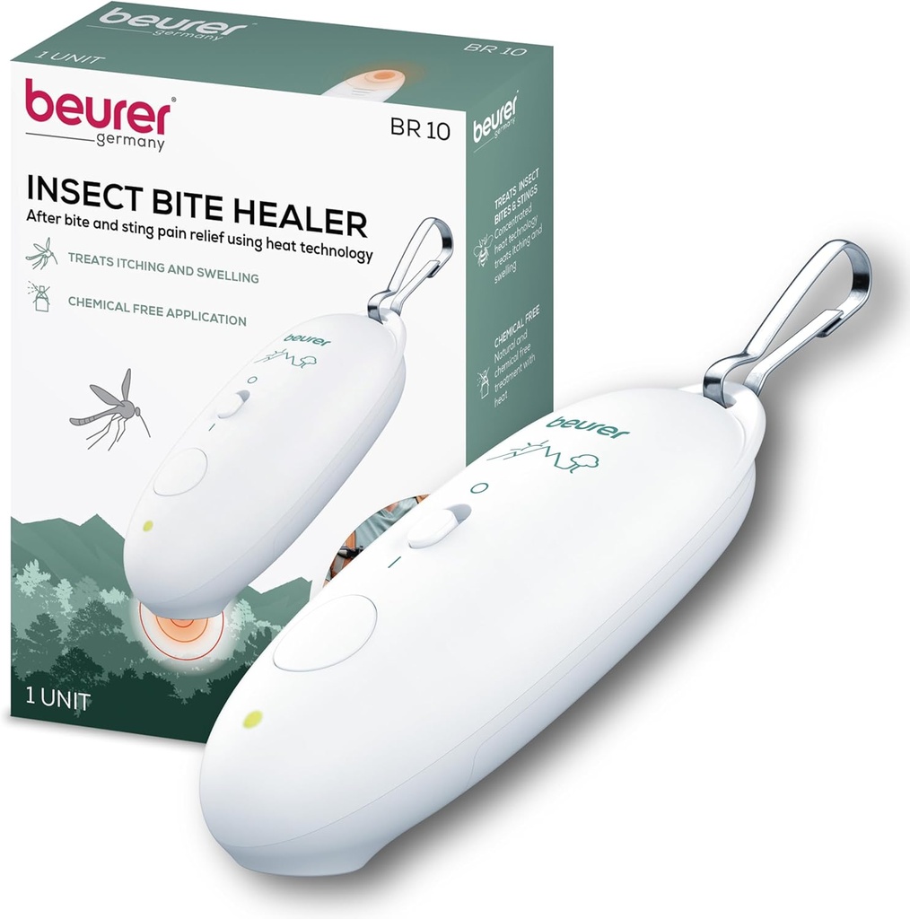 Beurer BR10 Insekt Bite Healer s Clip, Prenosna srbečica in Olajšanje za nestrupeno zdravljenje Komarji in drugih pogostih žuželk Bites, Na prostem bistvenega pomena