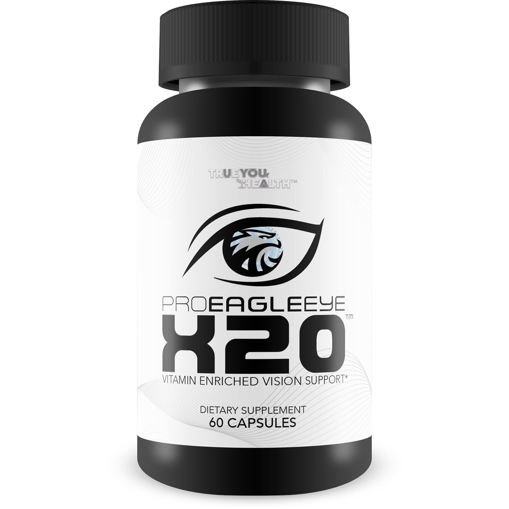 Pro EagleEye x20 - Vitamin obogaten vid Podpora - Multi-Vitamin & Mineral Vision dodatek - Aid Eye Sight & Eye Health - Pro Eagle Eye X20 Vitamini za krepitev vida - Aid Details