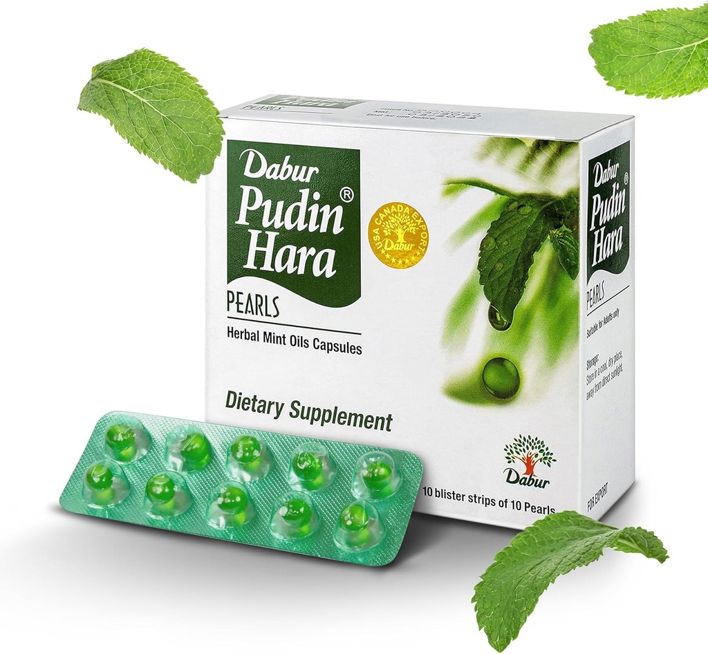 Dabur Pudin Hara Biseri - Dnevna prebavna oskrba dopolnila za moške in ženske, pomaga abate simptome napenjanje, kislost, flatulenca in prebavne motnje za prebavne motnje in črevesno zdravje, 400 število (Pack 40)