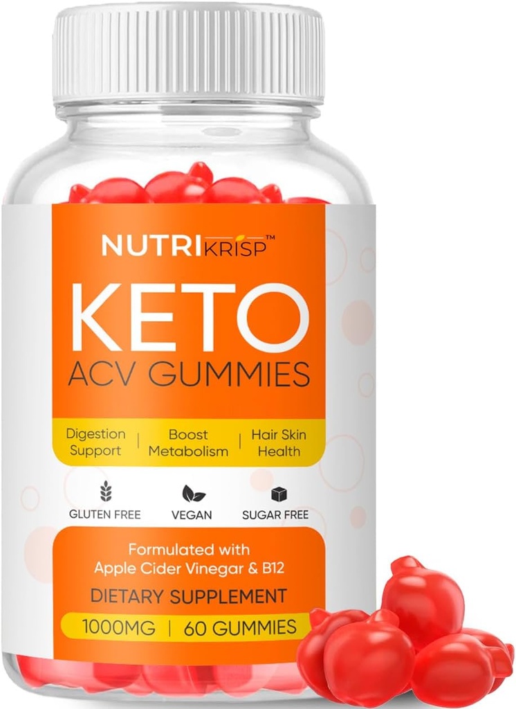 Keto ACV Gumies - Sugar-free Gluten-free Apple Cider kis za moške (1000MG)