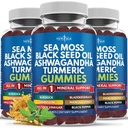 Sea Moss Gumies, Sea Moss, Črno seme, Ashwagandha, Kurkurja, Manuka Honey, ACV, Dandelion, Črna paprika, Burdock, Bladderwrack, Vegan- 180 grof