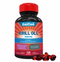 Antarktika Krill olje 1000mg, Omega 3 Dopolnilo, EPA, DHA, Fosfolipidi in Astaksantin- 120 Mehkužci