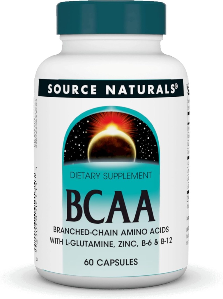 Vir Naturals BCAA razvejane verige aminokislin, Zagotavlja podporo telesu Muscular Systems* - 60 kapsul