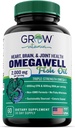 rast vitamina Trojna moč Omega 3 ribje olje, 800 mg EPA 600 DHA dodatek za srce, možgani in imunske podpore, Absorbljiva trojna moč, trajno izvorno - Mini softgels - 30 dan dobava