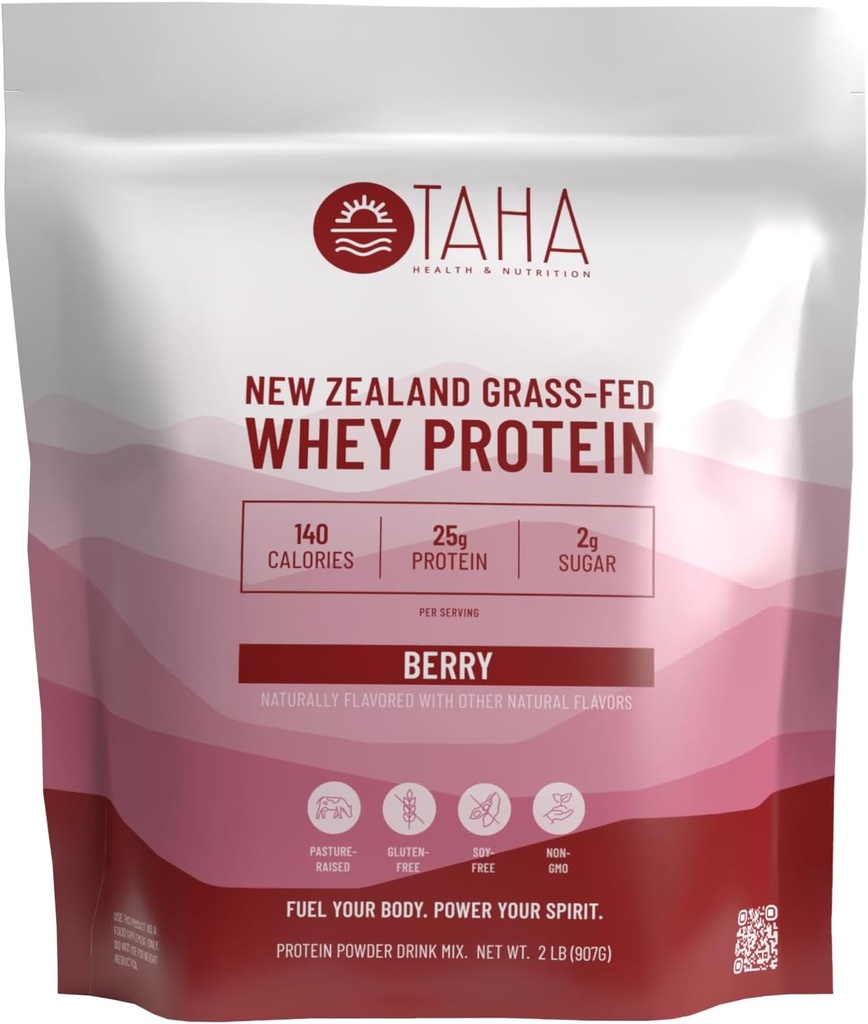 Taha Health & Nutrition Berry aromatizirani koncentrat sirotkinih beljakovin v prahu, 25g beljakovin, 140 kalorij, 2g sladkorja 