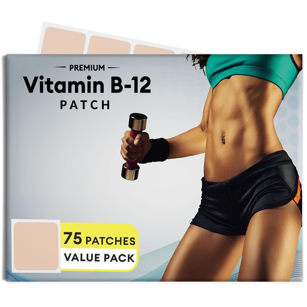 B12 Patch for Energy Plus – 75 Count Pack - B12 Patches – B12 z metilkobalamin & Guarana