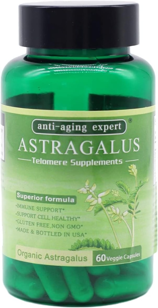 Astragalus Root Organic Extract 650mg, Schisandra Berries, Ligustrum Berry, 80% American ginseng, Imunski sistem Antioksidanti Podpira, zdravo staranje, Made in USA