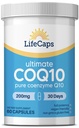 LifeCaps CoQ10 200mg - Ultimate CoQ10 - Ultra visoka absorpcija Q10 dodatki - 60 Count
