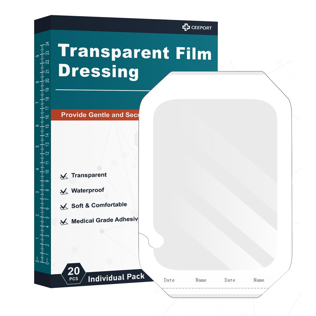 Transparentni film Oblačenje 6' x 8', 20 Packs Vodoodporne rane Bande Adhesive obliži, Rane pokrov obliži za post Kirurški tuš, IV Shield, Tattoo Po zdravljenju Bandage