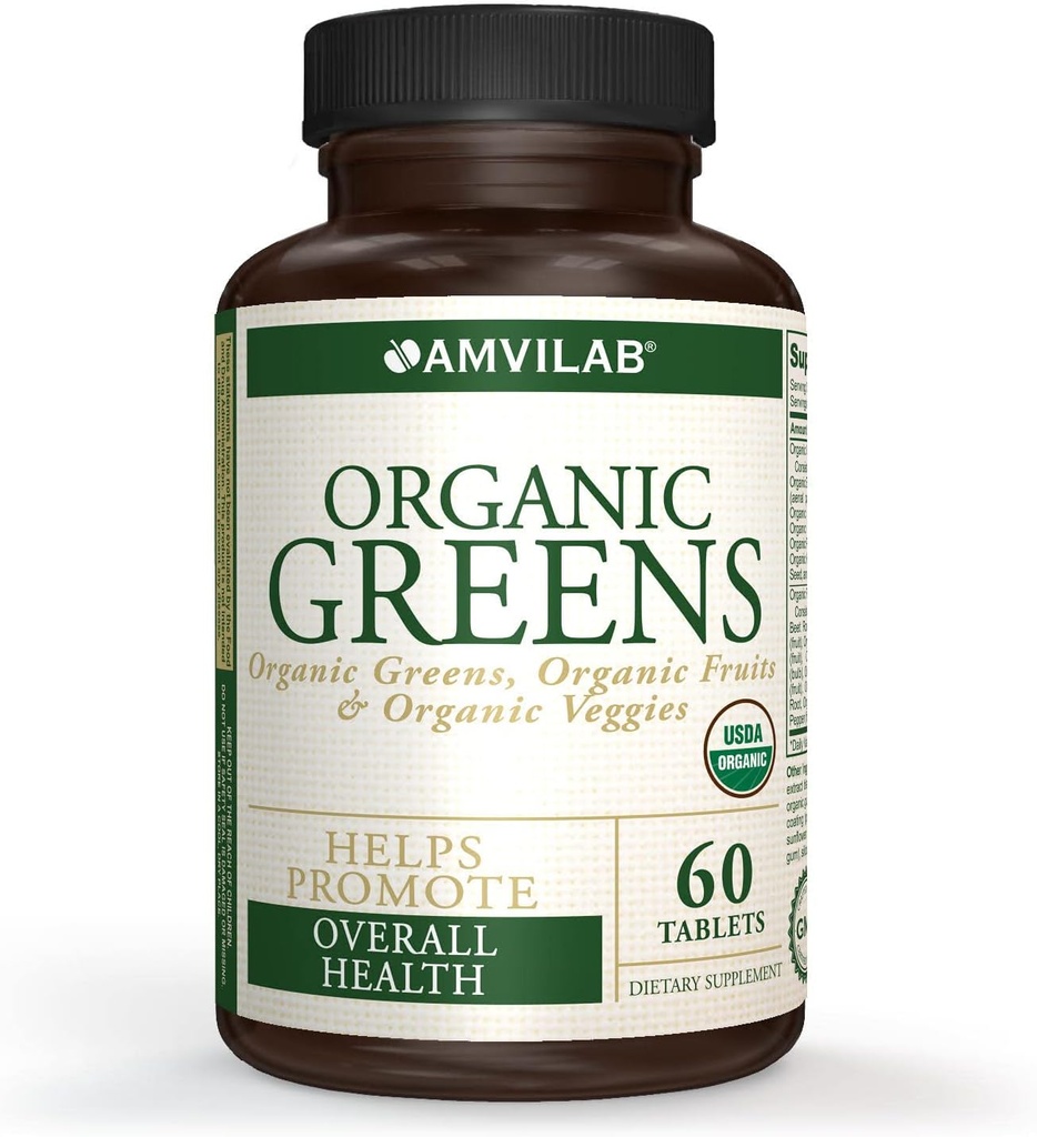 Ekološka zelena, sadje in zelenjavo Najboljši dodatek za povečanje energije, Detox, izboljšanje zdravja. USDA Organic, Gluten Free, Vegan, Non-GMO, No 1 Vir Essential Nutrient-Rich Super-Food 60 Count