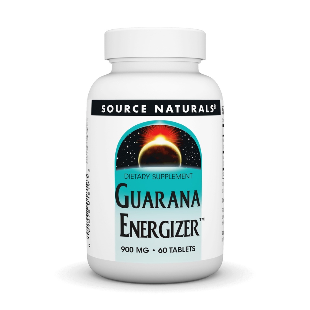 Vir Naturals Guarana Energizer, Prehranska dopolnila - Podpira dolgotrajna energijska okrepitev* 900 mg - 60 tablet