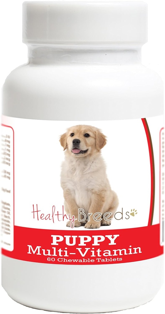 Zdrave pasme Golden Prinašalec Puppy Dog Multivitaminske tablete 60 Count