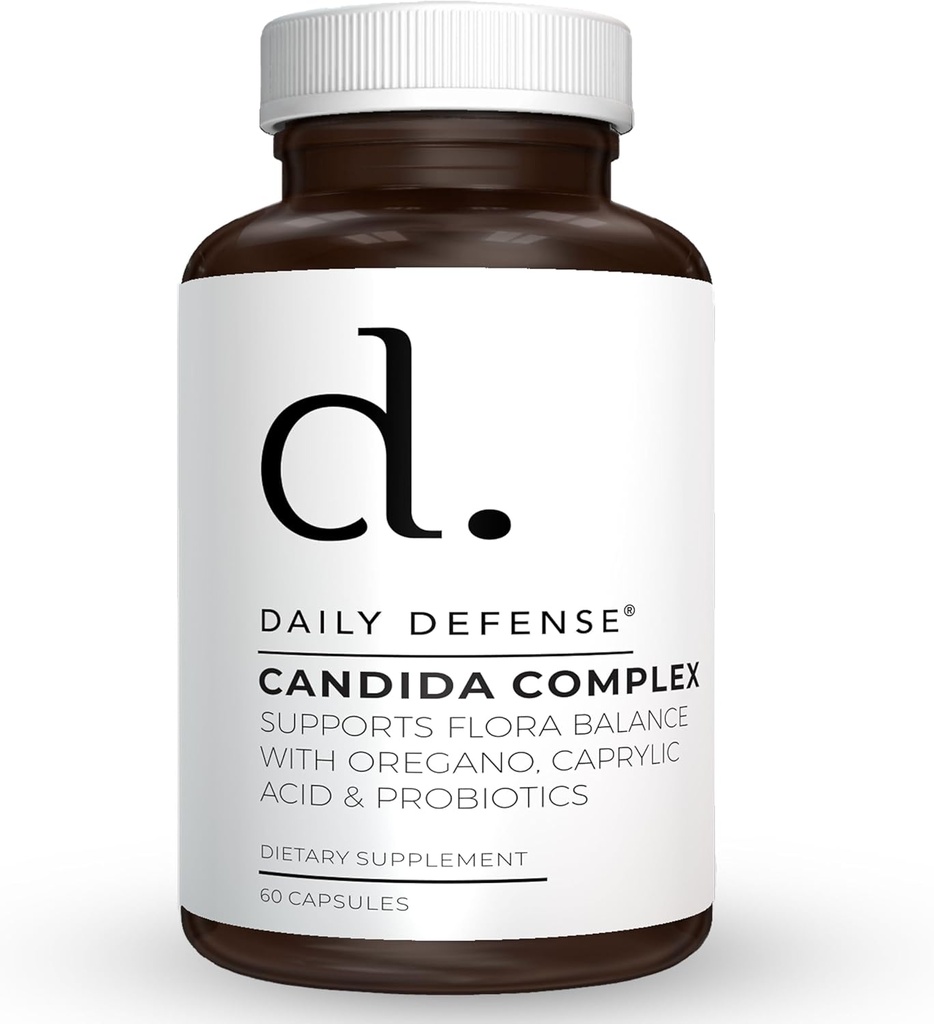 Candida Flush & Cleanse 60 Count Gut Podpora za uravnoteženo gut Flora z Origano, Kaprilna kislina, Probiotiki, & Prebavne encimi - Ne gensko spremenjeni prehranski dodatek