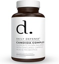 Candida Flush & Cleanse 60 Count Gut Podpora za uravnoteženo gut Flora z Origano, Kaprilna kislina, Probiotiki, & Prebavne encimi - Ne gensko spremenjeni prehranski dodatek