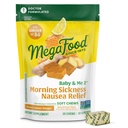 Megafood Baby & Me Prenatal Jutranja bolezen Relief, ingver Chews, z vitaminom B6, narejen brez 9 živilski alergeni, medeno limonino ingverjevo aromo, 30 Chews
