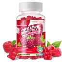 Kreatin Monohidrat Gumies Complex 6400mg za moške in ženske -Napredna Formula W/L-Taurin + Vitamin B12, Sladkor brez žvečljivi dodatek,90 Malina Gumies