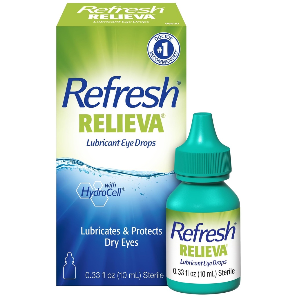 Osveži Relieva Lubricant kapljice za oči, 0.33 Fl Oz Sterile, Pakiranje lahko Vary