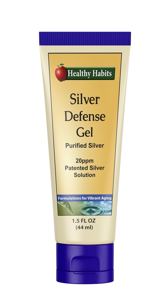 Zdrave navade Silver Defense Gel Prečiščen vrhnji koloidni Silver Gel z Nano tehnologijo