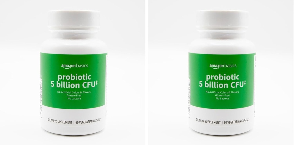 Osnove Probiotik 5 milijard CFU, 8 Probiotični sevi s 60 mg prebiotične mešanice, 60 Število Vegetarian kapsule, 2 Mesec dobave, Podpira zdravo prebavo (Prej Solimo) (Pack z 2)