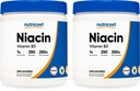 Nutricost Niacin Vitamin B3 Prašek 250G (2 pakiranji) - 500 gramov - 1G na strežbo (vključno s pokrovom)