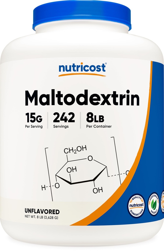 Nutricost Maltodekstrin prašek 8LBS - brez glutena, brez GSO