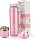 Tedenske tablete Organizator, Prenosna potovanja 7 dan, Vodoodporna posoda, Velika, Aluminij, Metal, Hold Vitamini, Trska Jetrna olja, Dodatki in zdravila (Pink)