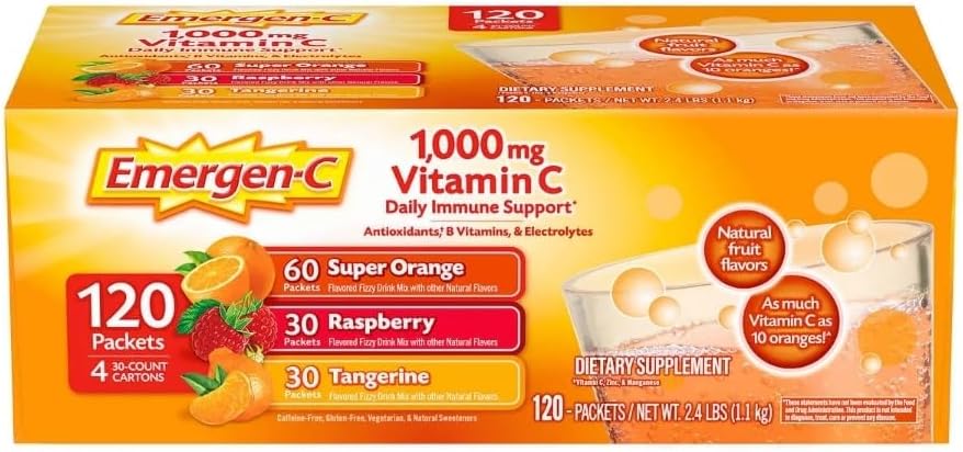 Emergen-C 1.000 mg Vitamin C Prehranska dopolnila 120 pakiranj (1)